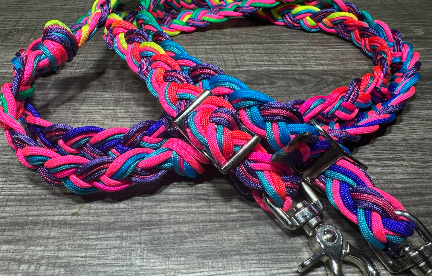 Crooked Creek Tack Rainbow Unicorn Barrel Reins