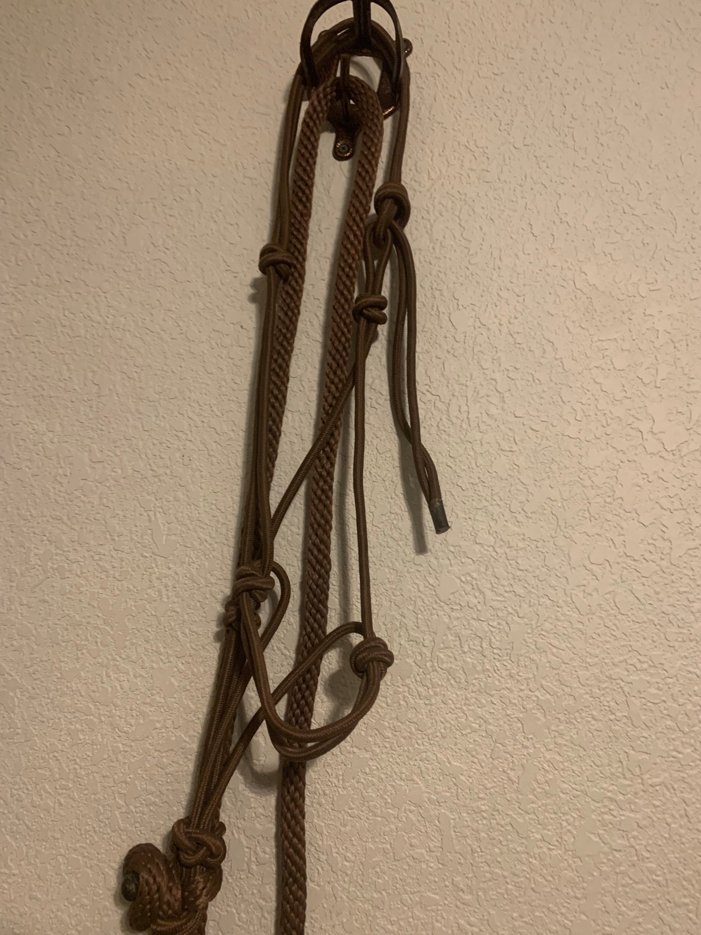 Brown Rope Halter with Lead