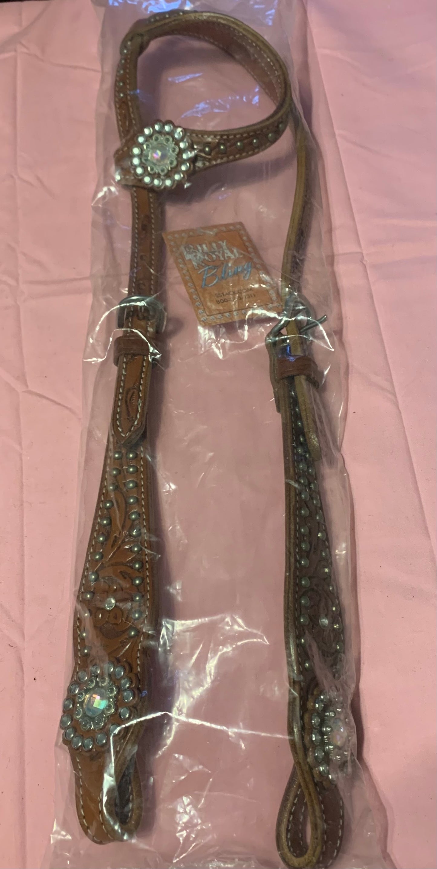 Billy Royal Bling Crystal Concho One Ear Headstall