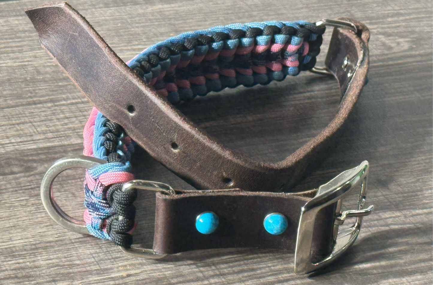 Swirl Braid Paracord Dog Collar