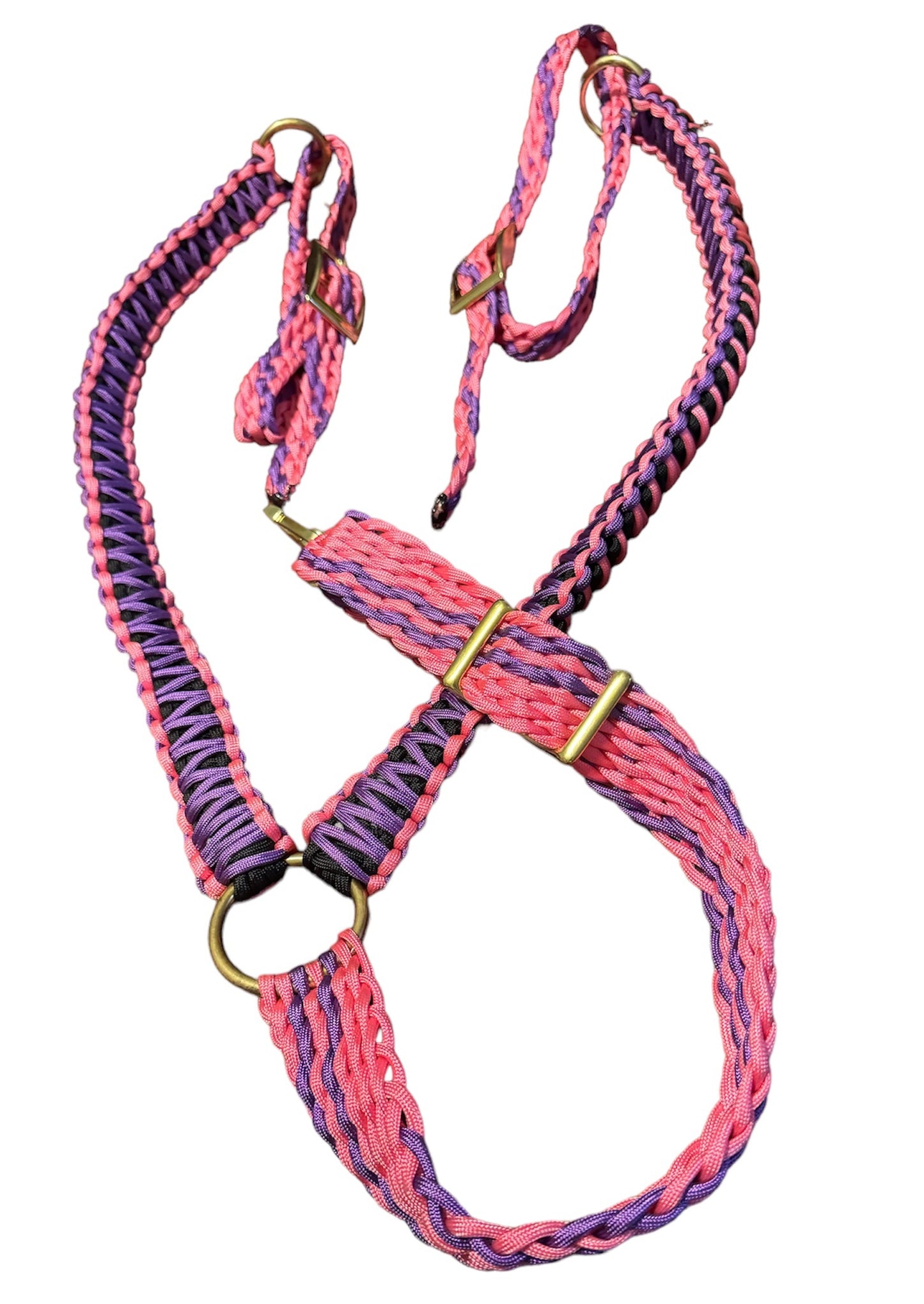 Crooked Creek Tack Pink and Purple Paracord Breastcollar