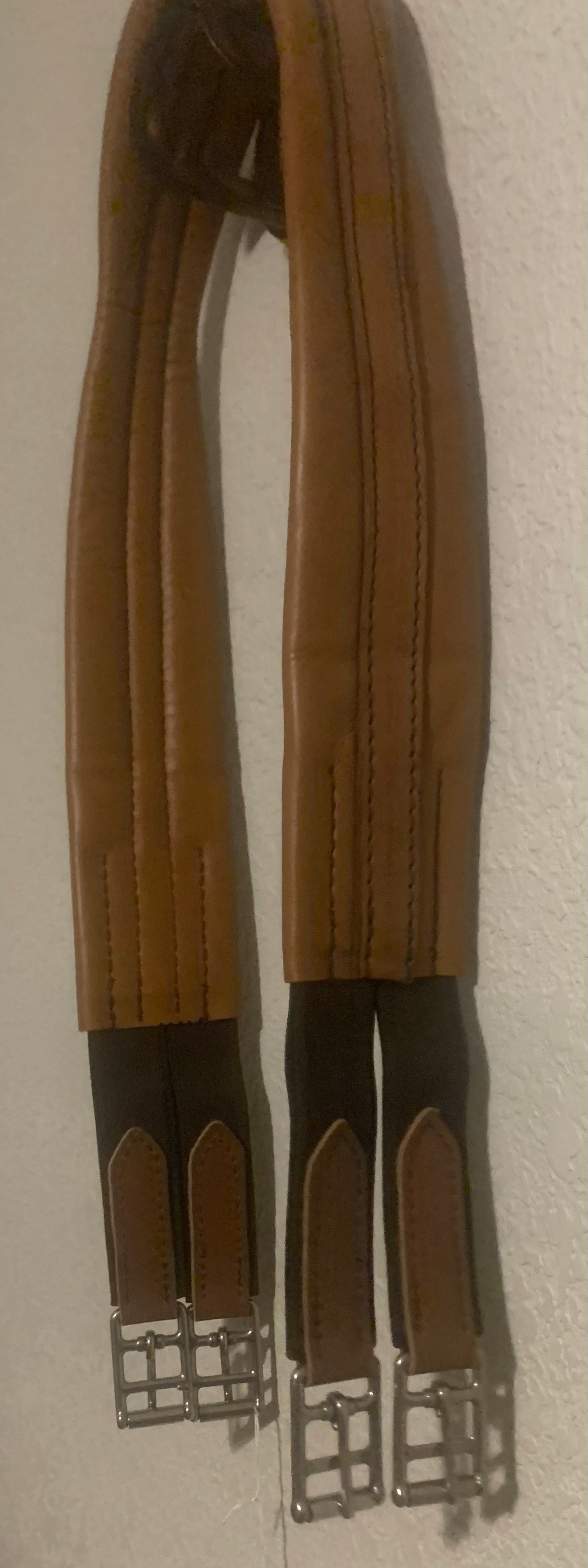 Leather English Girth- Light Brown size 54