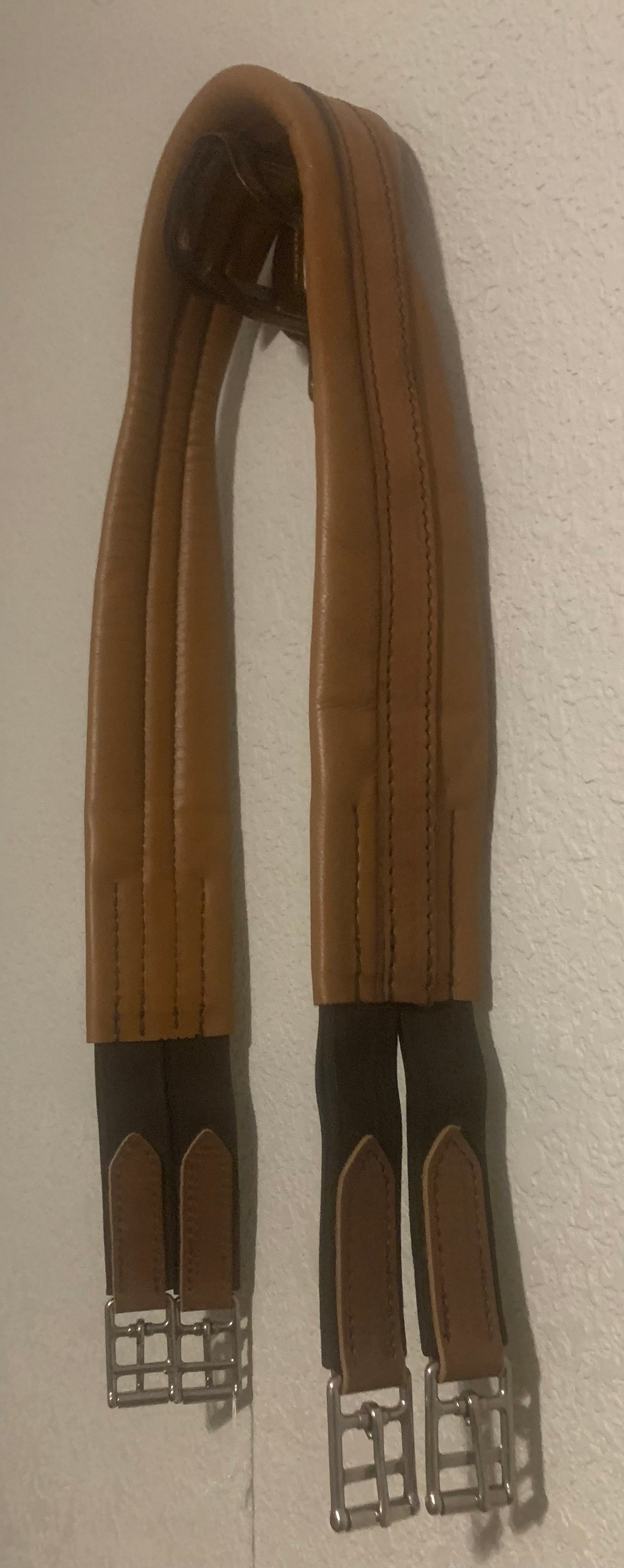 Leather English Girth- Light Brown size 54